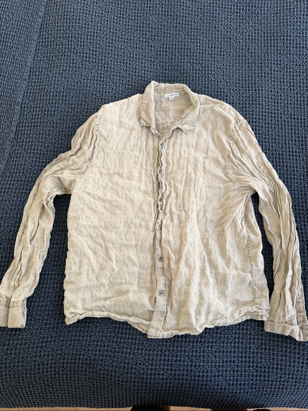 James Perse Light Beige Linen Shirt